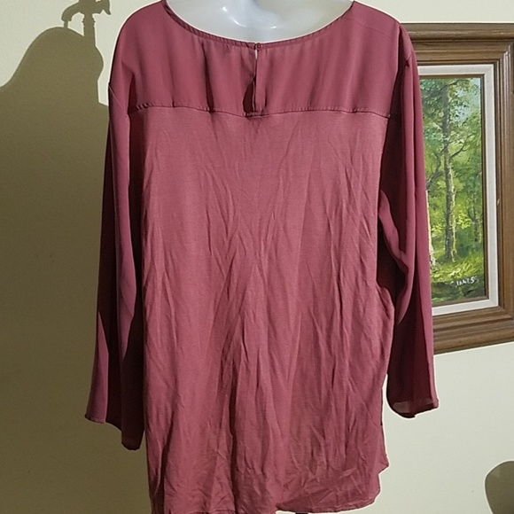 Ann Taylor Factory red blouse G2 - Picture 3 of 6